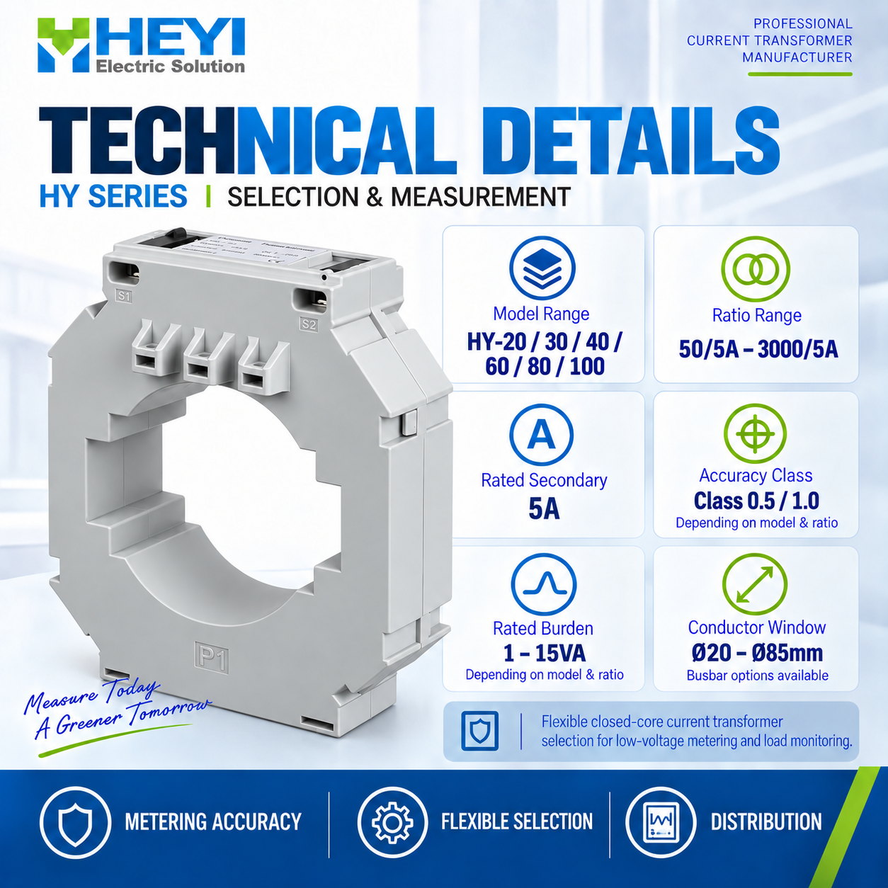 HY-100 Low Voltage Current Transformer for High Current Metering