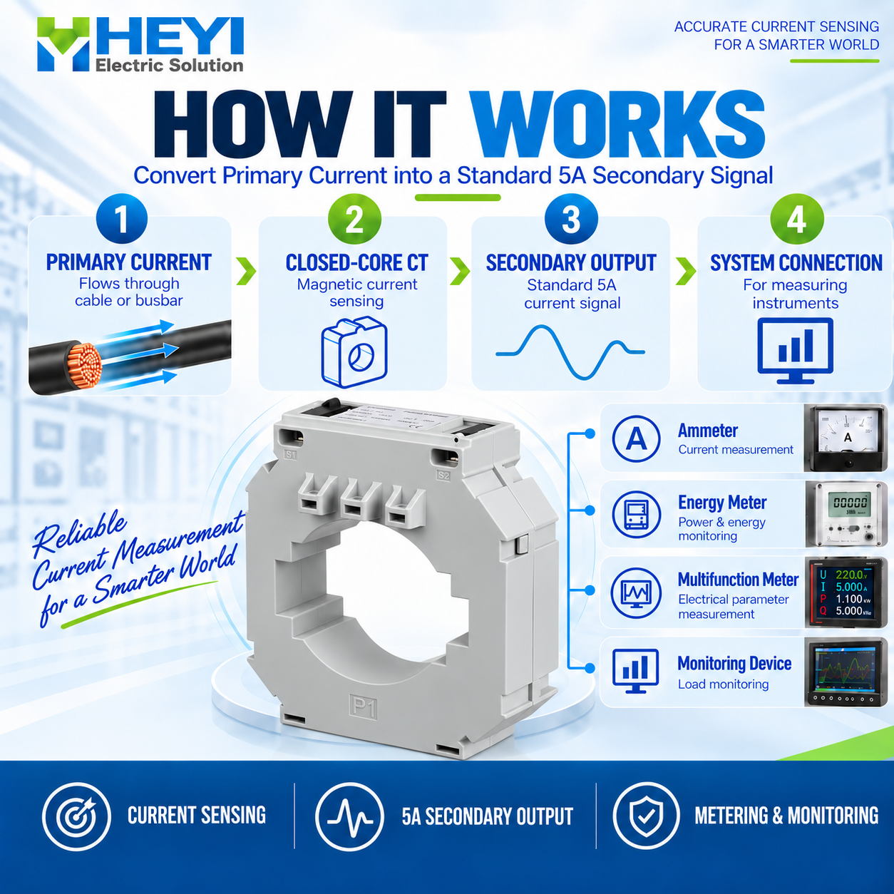 HY-100 Low Voltage Current Transformer for High Current Metering
