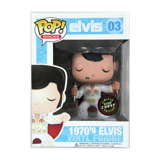 Funko Pop Musicians 1970's Elvis #03 Glow in the dark Vinyl Figure In Stock