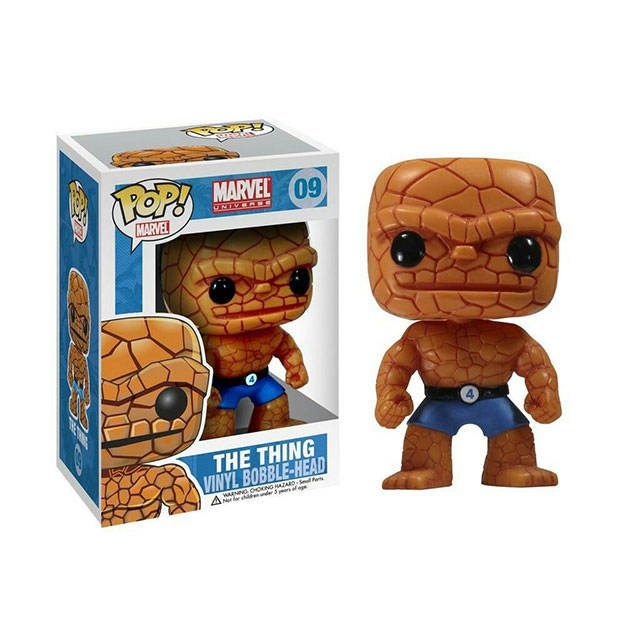 Funko Pop Marvel The Thing #09 The Thing Exclusive #09 Ghost Rider Metallic #18 Ghost Rider #18 Vinyl Figure In Stock
