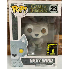 Pop! Game of Thrones Grey Wind Flocked Summer Convention #23 Vinyl Figure In Stock