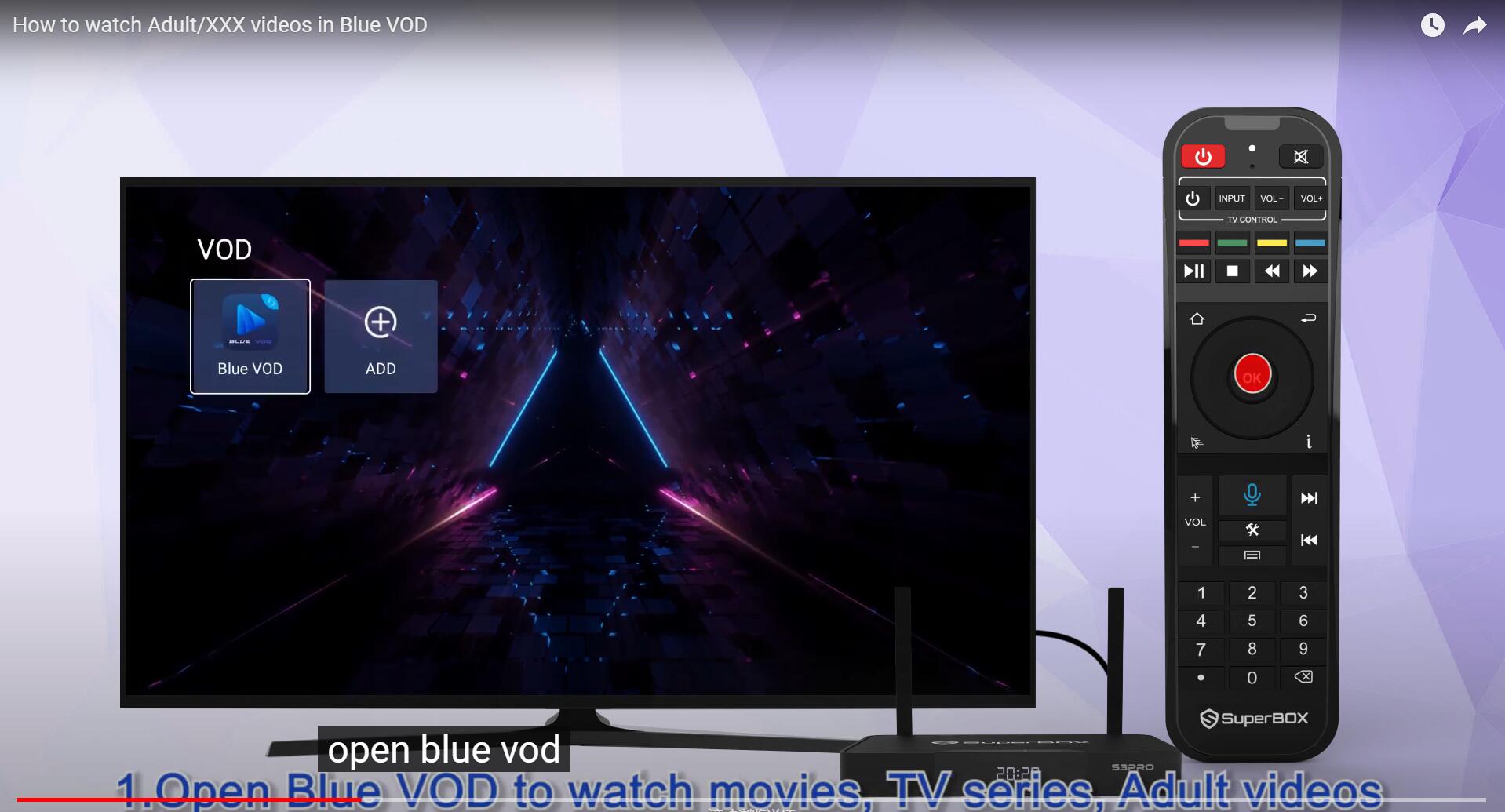How to watch Adult/XXX/18+ videos in SuperBox Blue VOD?