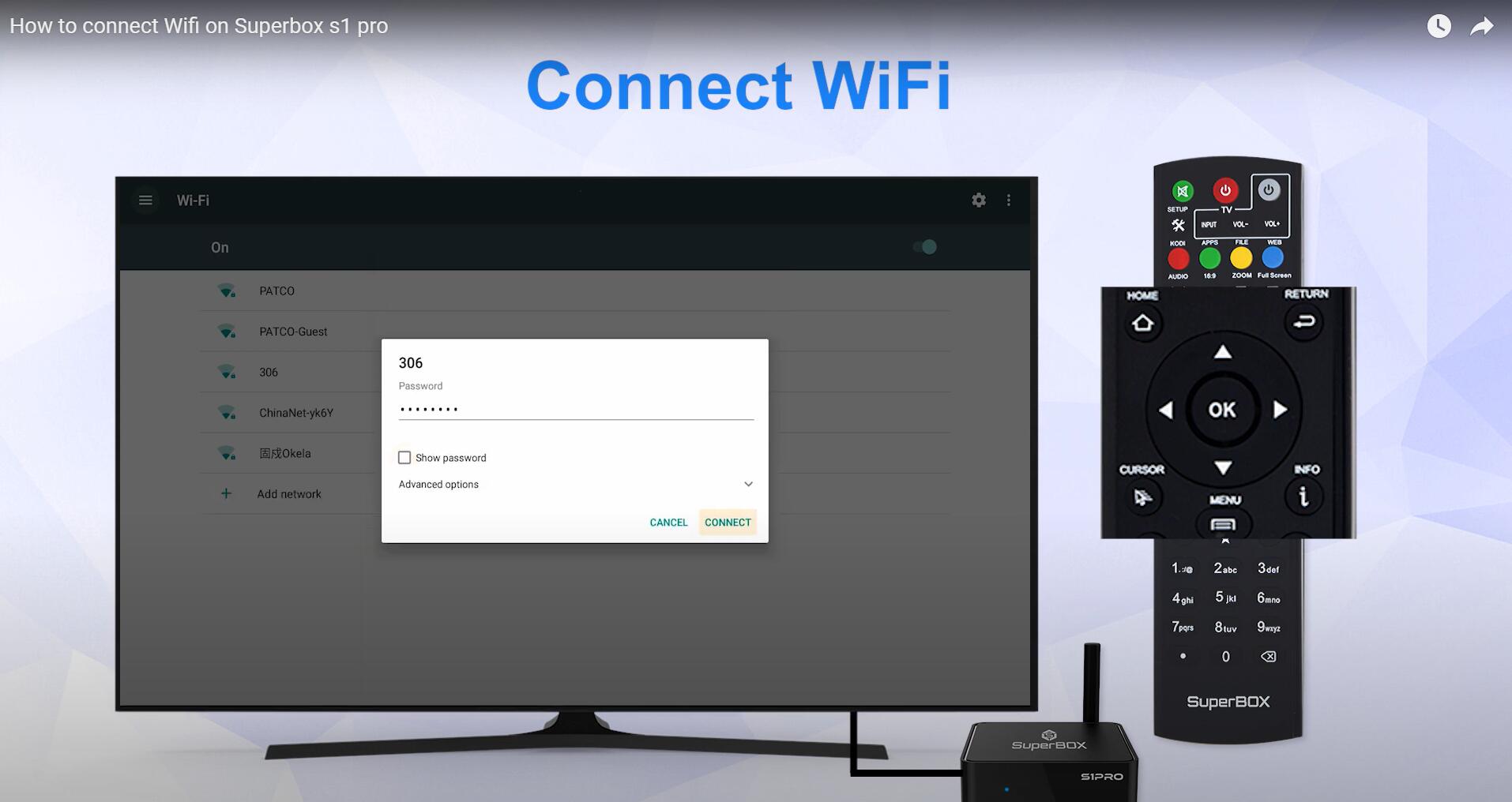 How to Connect Wifi for Superbox S1 Pro TV Box? 