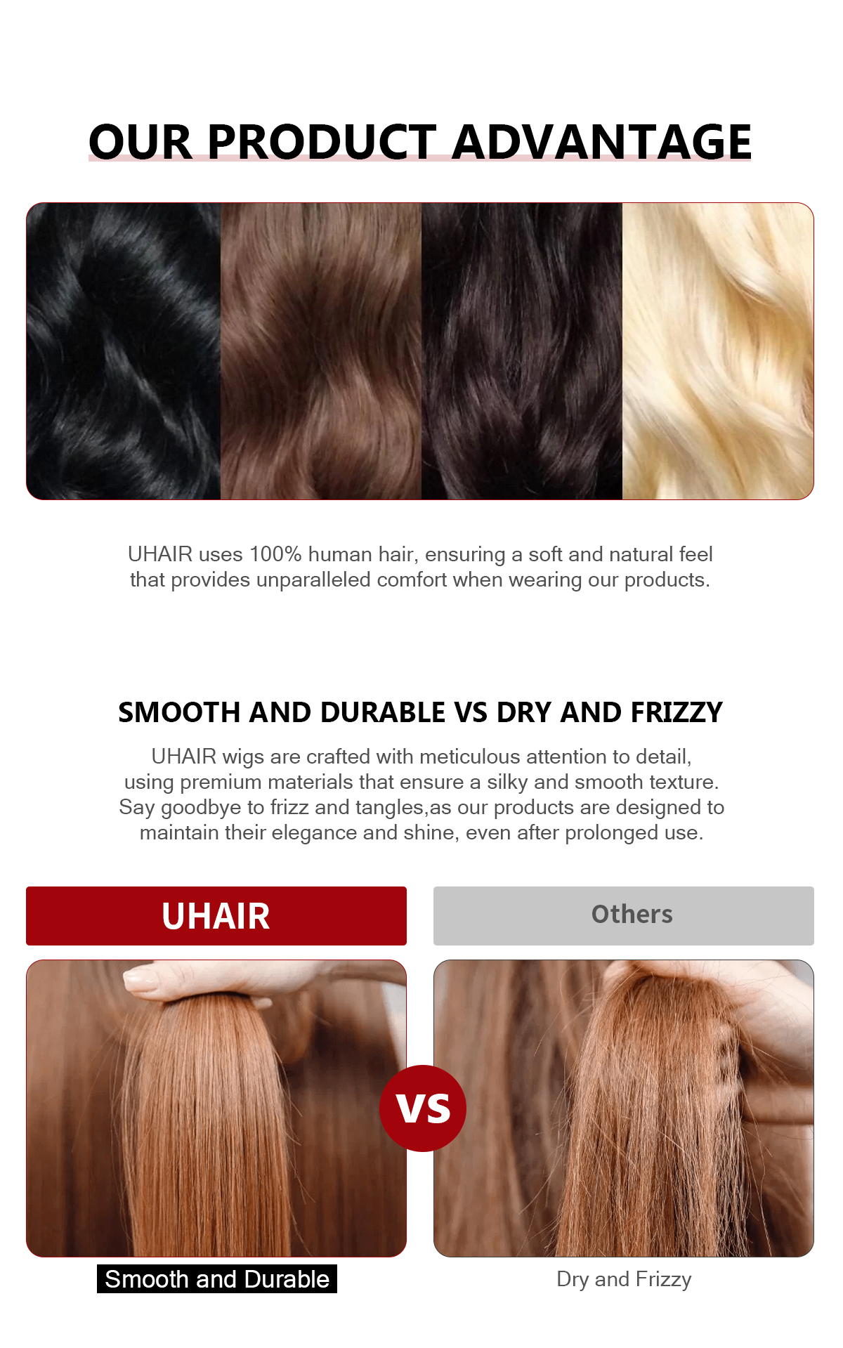 UHAIR Human Hair Wigs Details