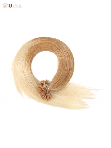 UHAIR Nail / U Tip Virgin Hair Extensions T2#/613# T27#/613# Ombre Straight Hair Wig