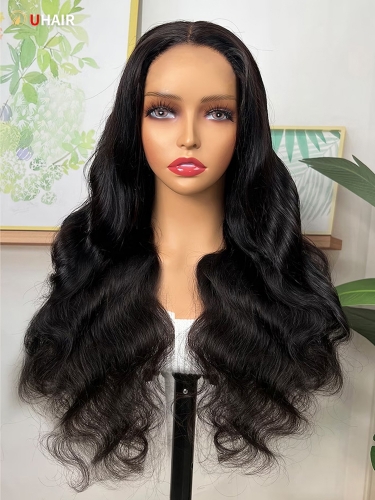 UHAIR High 200% Density Wig 5x5 HD Lace Closure Glueless Wig Flawless Hair Extensions Body Wave Wigs