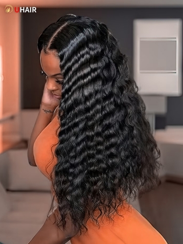 UHAIR 3 Bundles Human Hair Loose Deep Wave Human Hair Wigs for Black Women