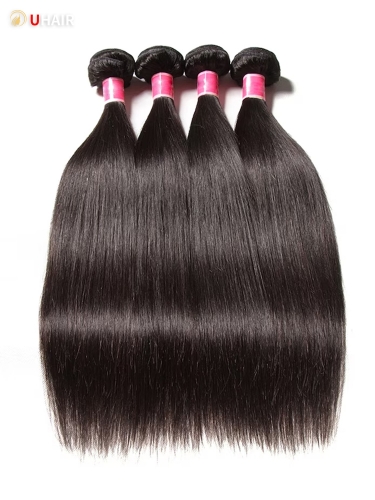 UHAIR 9A Brazilian Black Straight Virgin Hair 1 Bundle Unprocessed Human Hair Extensions
