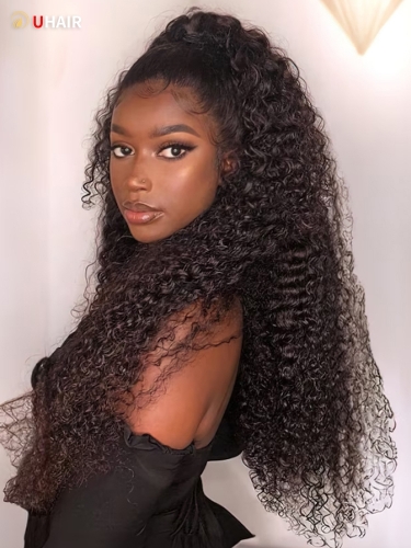 UHAIR Undetectable HD Lace Wigs 13x4 Curly Lace Front Wigs Human Hair Transparent Glueless Lace Wigs