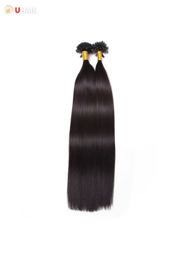 UHAIR 100s 0.5g/S Straight Wig Nail Real Natural U Tip Hair Extensions Human Virgin Hair with All Colors