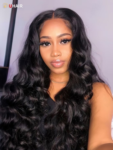 UHAIR Full Lace Human Hair Wigs Long 150% and 180% Density Body Wave Wigs
