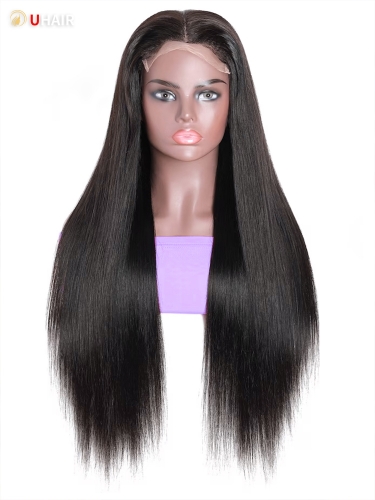 UHAIR 5x5 HD Lace Closure Glueless Human Hair Wig Straight Hair 200% Density Wig