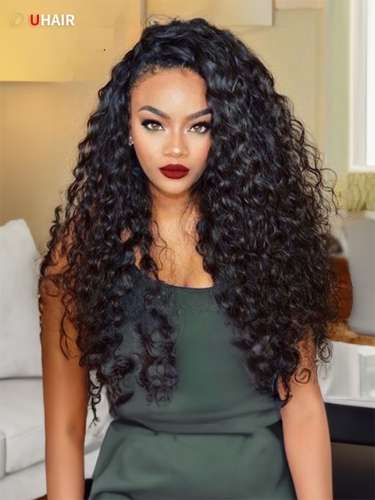 UHAIR 9a Natural Black Wave 4 Bundles 100% Unprocessed Virgin Human Hair Extensions