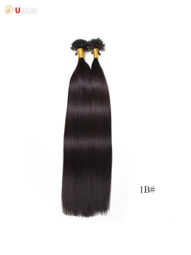 UHAIR 1 Bundle Color Straight Nail/U Tip Virgin Human Hair Extensions Weft Wig