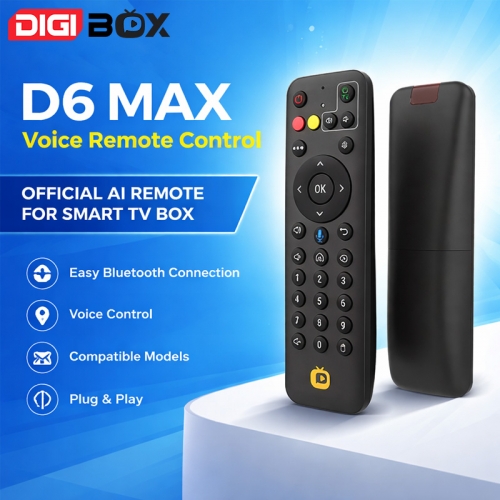 DIGIBox D6 MAXスマートテレビボックス音声リモコン – 公式AIコントロールで究極エンタメ