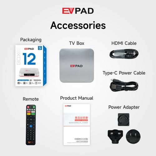 EVPAD 12S スマートテレビボックス – 2026年新型コンパクトAndroid TVエンタメ