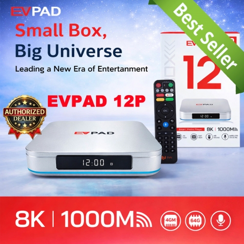 EVPAD 12P TVボックス - 2026年新アップグレード |コンパクトデザイン.無限のエンターテイメント