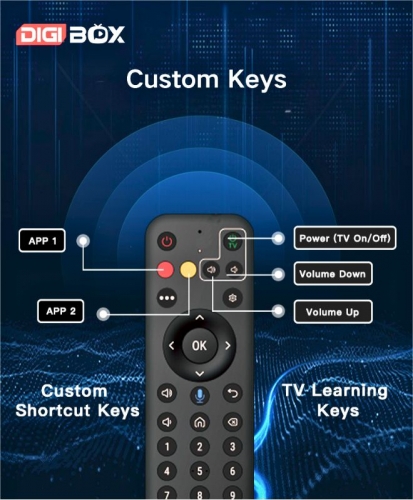 DIGIBox D6 MAXスマートテレビボックス音声リモコン – 公式AIコントロールで究極エンタメ