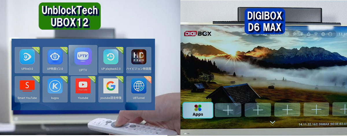 Compare Unblock Tech Ubox12 and Digibox D6 Max: design, features, content, and user experience. Find out which TV box suits your needs in 2026.