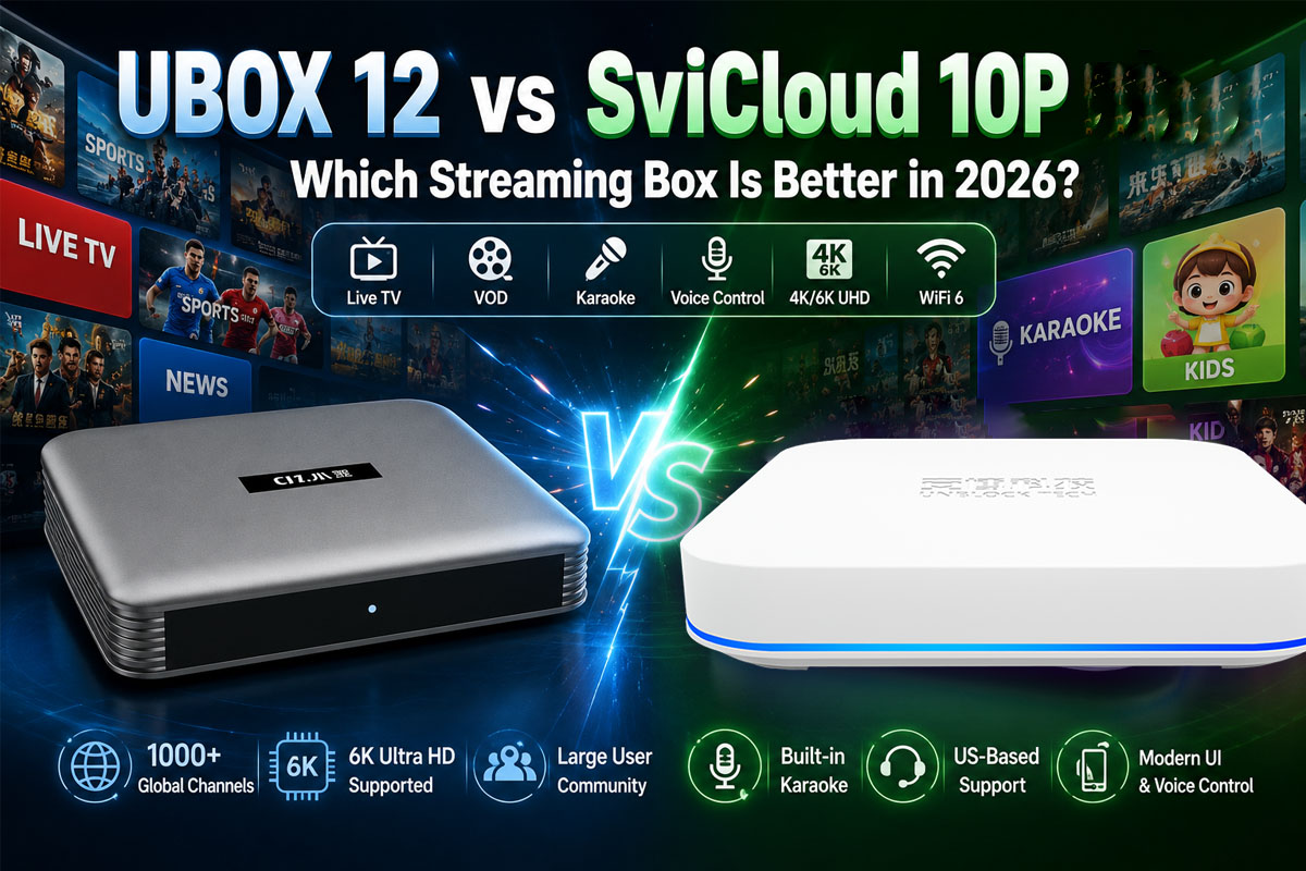 UBOX 12 vs SviCloud 10P Plus：2026年にはどちらのストリーミングボックスが優れているのか？