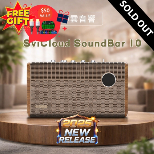 SviCloud SoundBar 10 スマートテレビボックス – 3-in-1 ホームエンタメ、カラオケ、Bluetoothスピーカー
