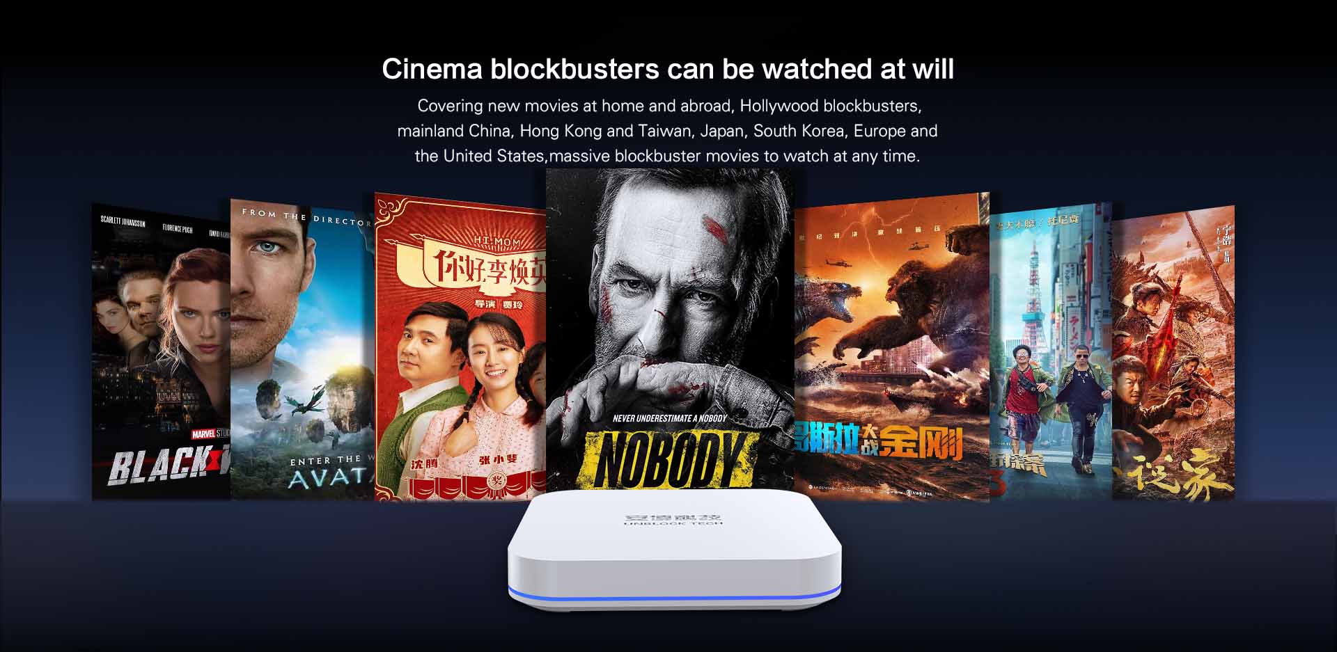 Deblokkeer UBOX9 - Android TV Box die een groot aantal films kan kijken
