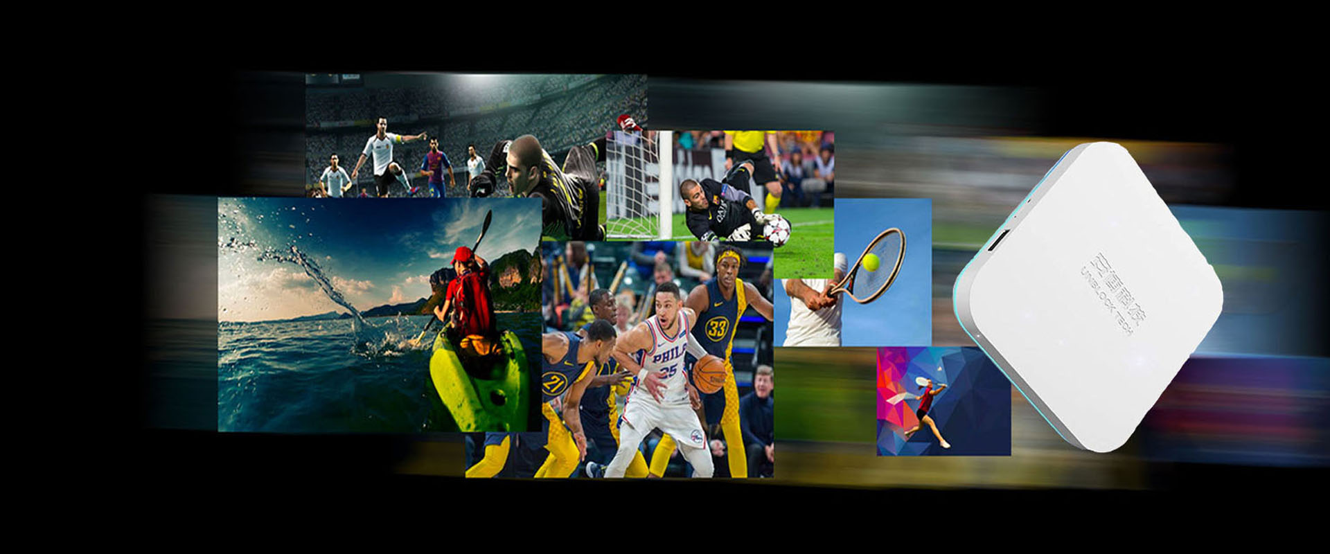 UNBLOCK TECH UBOX8 - Sports TV Box sur mesure pour les fans de sport