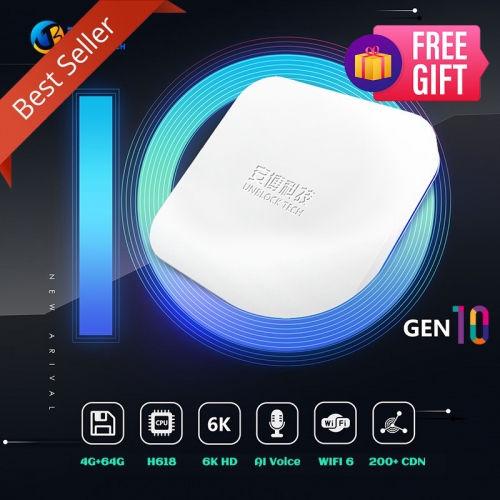 2023 New Arrival - Unblock Tech UBox 10 - Unblock Gen 10 TV Box for Sale (International Version)