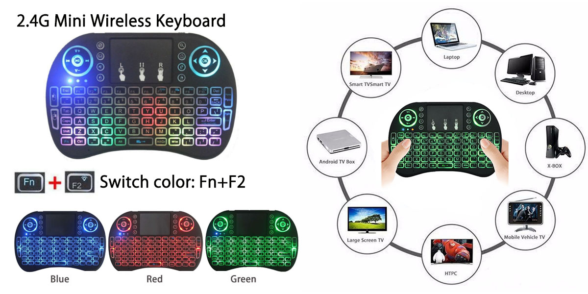  Free Gift: Mini Wireless Keyboard Backlit