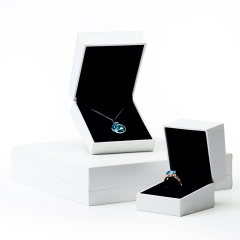 Leatherette paper Jewelry Packaging Box and bag Ring Pendent Box Black Velvet Insert Jewelry Organizer