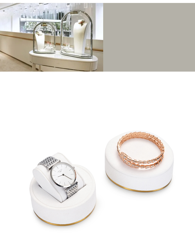 Wholesale hot sale exquisite white microfiber ring earring display