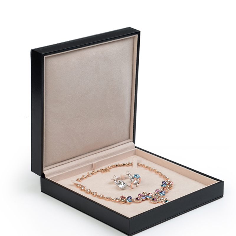 Morden Simple PU Leather Jewelry Box for Ring Necklace Bracelet Holder Gift Jewellery Packing Boxes Exhibition Prop
