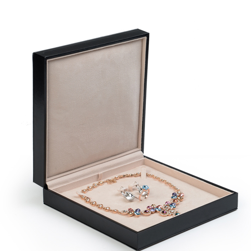Morden Simple PU Leather Jewelry Box for Ring Necklace Bracelet Holder Gift Jewellery Packing Boxes Exhibition Prop
