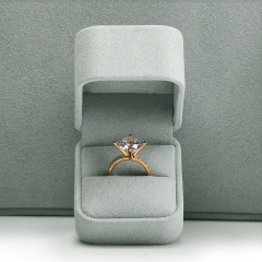 Professional Wholesale hot selling Luxury Green Microfiber Mini Jewelry boxes Custom Color