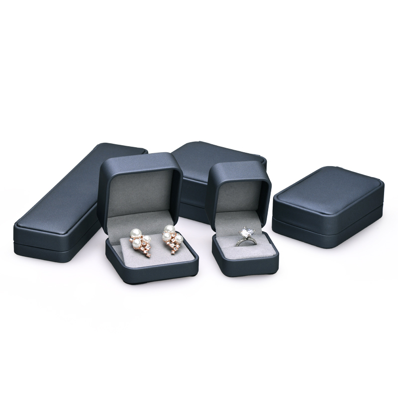 New Arrival Top Quality Pu Leather Jewelry Box Inside Velvet Jewelry Box set Accept Custom Logo