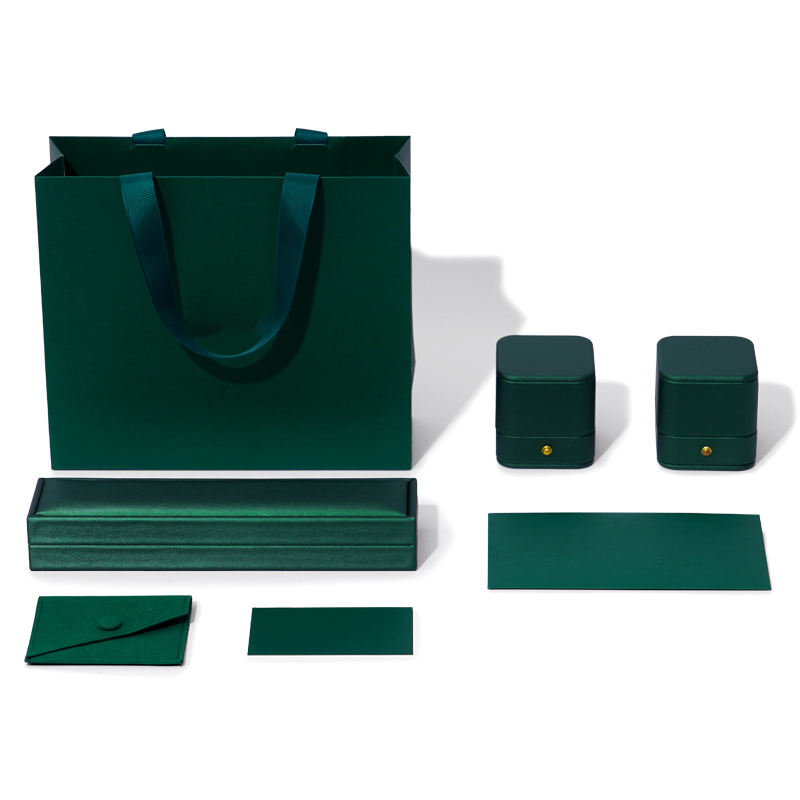 Green Packaging Bags For Jewelry Luxury Jewelry Storage Bags Custom Jewelry Paper Bag With Logo