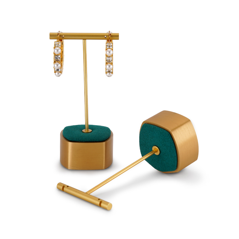 New Design Jewelry Store Counter Display Stand Set Earring Pedant Mirco fiber Display Set