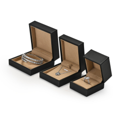 China wholesale new arrival luxury travel pu leather box fill in ring pendant necklace bracelet boxes with custom logo