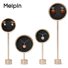 FANXI New Arrivals metal black PU leather necklace earring jewelry display rack