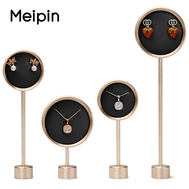 FANXI New Arrivals metal black PU leather necklace earring jewelry display rack