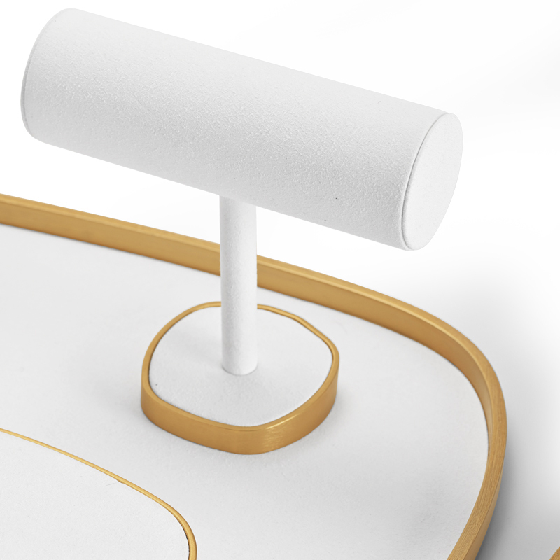 TT045-New Jewelry Display Stand Set For Showcase With Microfiber Metal For Ring Earring Pendant Bracelet
