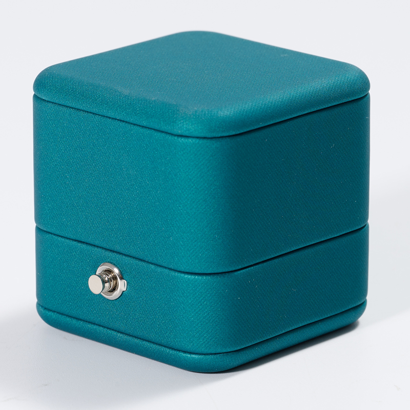 Customized High-end small pu leather suede inside ring diamond earring pendant necklace package pocket jewelry box