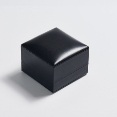New hot selling Black PU Leather Suede Insert Ring Boxes with outer paper Gift box Packaging Jewelry Boxes