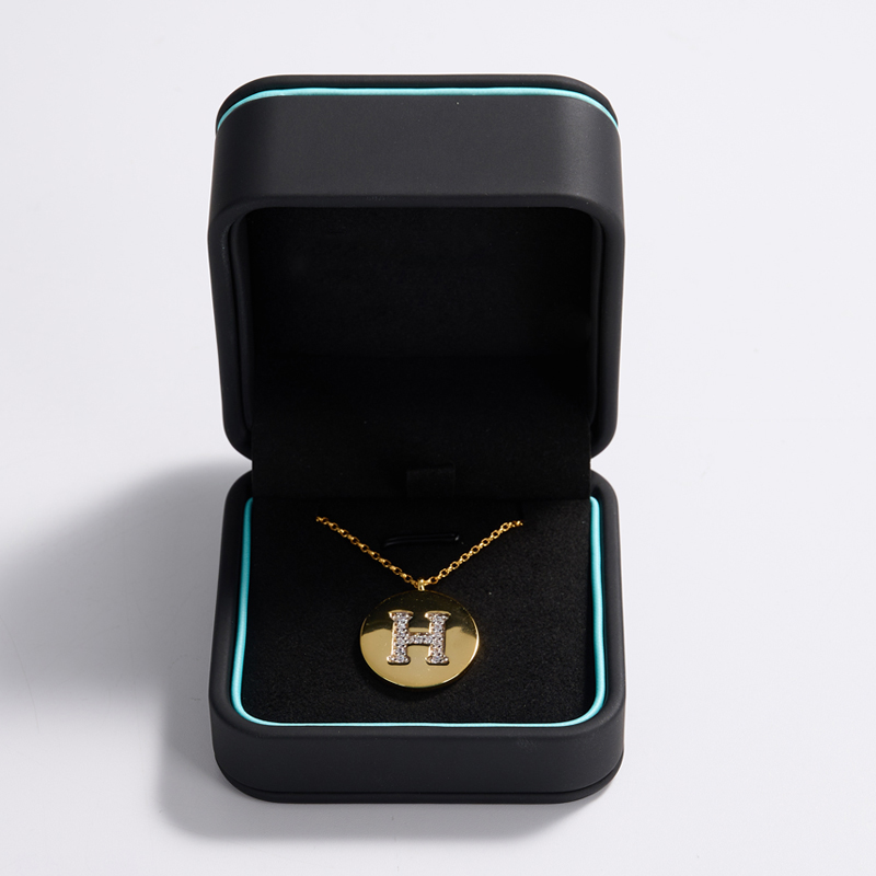 2022 new arrival black blue pu leather jewelry gift box for jewelry ring pendant necklace bracelet package