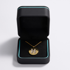 2022 new arrival black blue pu leather jewelry gift box for jewelry ring pendant necklace bracelet package