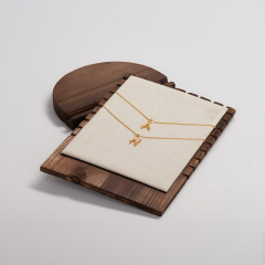 New Bake Wood Jewelry display Exhibitor Holder For Pendant Jewelry Showcase Props Custom Necklace Display Stand