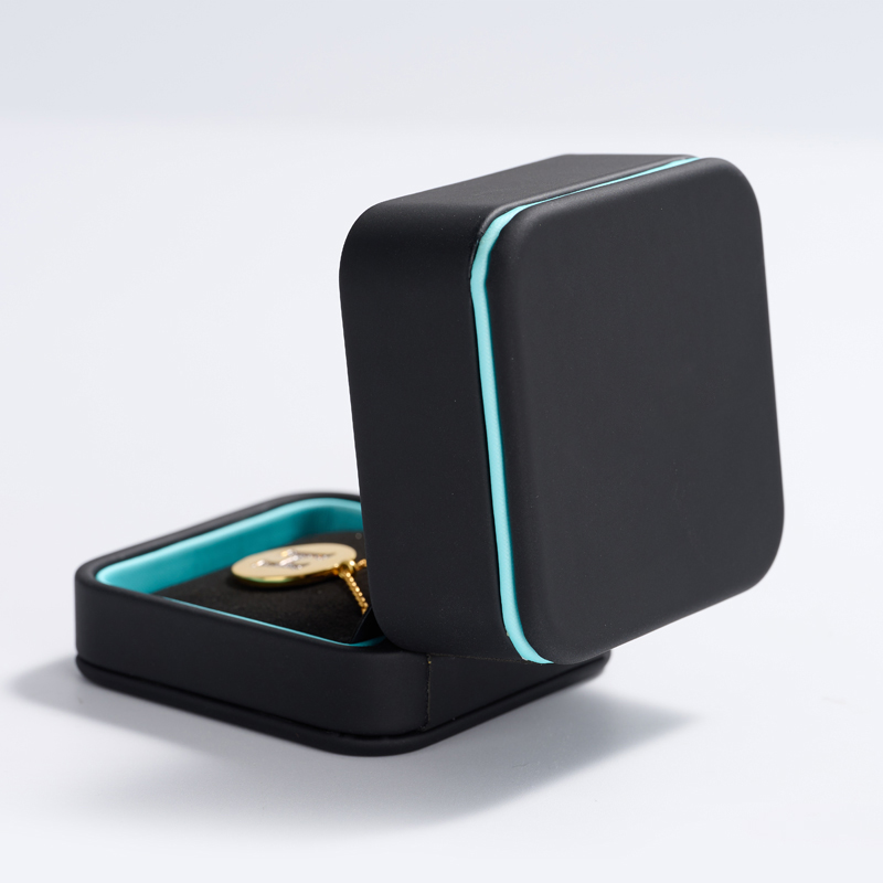 2022 new arrival black blue pu leather jewelry gift box for jewelry ring pendant necklace bracelet package
