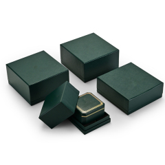 HD20210802008- China hot sale green leathette and pu leather jewelry storage box for ring/gift hold boxes with custom logo