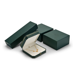 HD20210802008- China hot sale green leathette and pu leather jewelry storage box for ring/gift hold boxes with custom logo