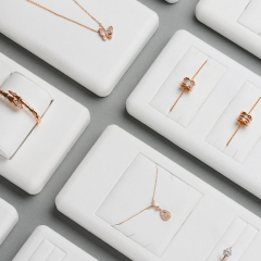 High End White Velvet Display Set for Jewelry Counter
